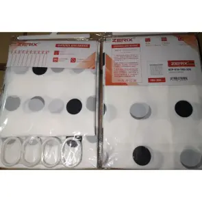 Шторка для ванной Zerix SCP-018-180x200 из PEVA (полиэтиленвинилацетата) (Узор "Круги") (ZX6091) №3