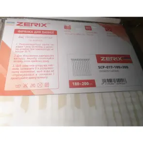 Шторка для ванной Zerix SCP-017-180x200 из PEVA (полиэтиленвинилацетата) (Узор "Плитка" 3-Д молочная) (ZX6090) №3