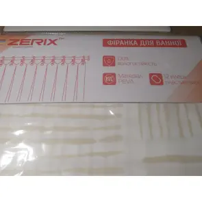 Шторка для ванной Zerix SCP-017-180x200 из PEVA (полиэтиленвинилацетата) (Узор "Плитка" 3-Д молочная) (ZX6090) №4