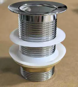 Донний клапан для раковини Zerix BV-06 1 1/4'' без переливу автоматичний СLICK-СLACK (Колір хром) (ZX6023) №5