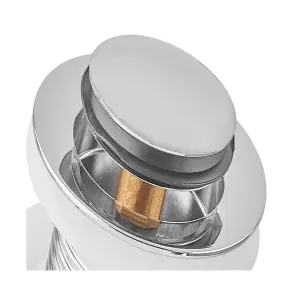 Донний клапан для раковини Zerix BV-06 1 1/4'' без переливу автоматичний СLICK-СLACK (Колір хром) (ZX6023) №10