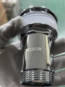 Донный клапан для раковины Koer PW-08-01 1 1/4'' без перелива автоматический СLICK-СLACK (Цвет хром) (KR5786) №2