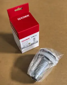 Донный клапан для раковины Koer PW-08-01 1 1/4'' без перелива автоматический СLICK-СLACK (Цвет хром) (KR5786) №5