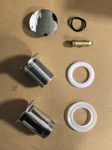 Донный клапан для раковины Koer PW-08-01 1 1/4'' без перелива автоматический СLICK-СLACK (Цвет хром) (KR5786) №12