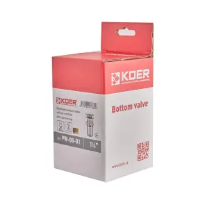 Донный клапан для раковины Koer PW-08-01 1 1/4'' без перелива автоматический СLICK-СLACK (Цвет хром) (KR5786) №13