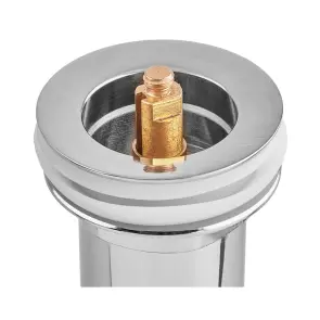 Донный клапан для раковины Koer PW-08-01 1 1/4'' без перелива автоматический СLICK-СLACK (Цвет хром) (KR5786) №20
