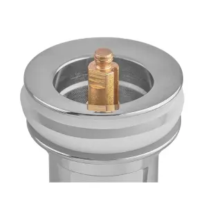 Донний клапан для раковини Koer PW-08-11 1 1/4'' без переливу автоматичний СLICK-СLACK (Біла керам.накл) (KR5788) №4