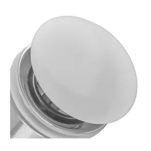 Донний клапан для раковини Koer PW-08-11 1 1/4'' без переливу автоматичний СLICK-СLACK (Біла керам.накл) (KR5788) №11