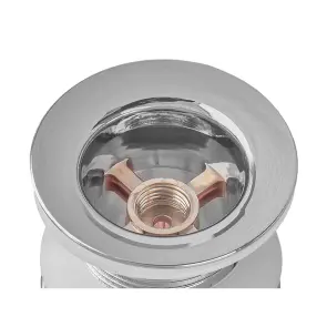 Донний клапан для раковини Zerix BV-02 1 1/4'' без переливу автоматичний СLICK-СLACK (Колір хром) (ZX6015) №5