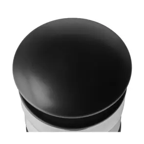 Донний клапан для раковини Zerix BV-02 BLACK 1 1/4'' без переливу автоматичний СLICK-СLACK (Колір чорний) (ZX6018) №5
