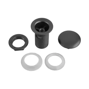 Донний клапан для раковини Zerix BV-02 BLACK 1 1/4'' без переливу автоматичний СLICK-СLACK (Колір чорний) (ZX6018) №7