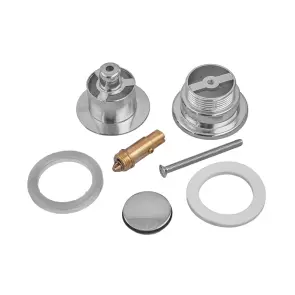 Донний клапан для раковини Zerix BV-04 1 1/4'' універсальний (з/без перел) СLICK-СLACK (Колір хром) (ZX6021) №4
