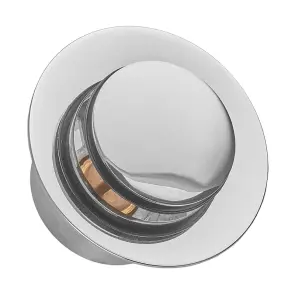 Донний клапан для раковини Zerix BV-04 1 1/4'' універсальний (з/без перел) СLICK-СLACK (Колір хром) (ZX6021) №6