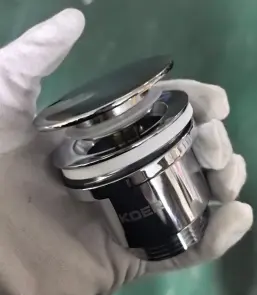 Донный клапан для раковины Koer PW-11-01 1 1/4'' универсальный (с/без перл) СLICK-СLACK (Цвет хром) (KR5790) №7