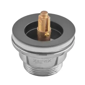 Донний клапан для раковини Zerix BV-03 BLACK 1 1/4'' універсальний (з/без перел) СLICK-СLACK (Колір чорний) (ZX6020) №6
