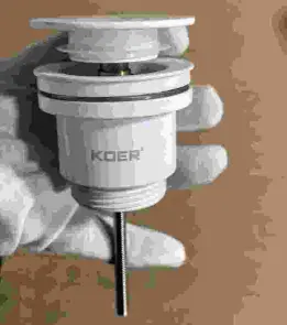 Донний клапан для раковини Koer PW-11-03 1 1/4'' універсальний (з/без перел) СLICK-СLACK (Колір білий) (KR5791) №13