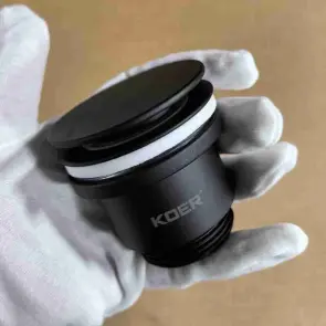 Донний клапан для раковини Koer PW-11-05 1 1/4'' універсальний (з/без перел) СLICK-СLACK (Колір чорн) (KR5795) №2