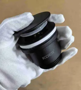 Донний клапан для раковини Koer PW-11-05 1 1/4'' універсальний (з/без перел) СLICK-СLACK (Колір чорн) (KR5795) №23