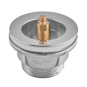 Донний клапан для раковини Zerix BV-03 1 1/4'' універсальний (з/без перел) СLICK-СLACK (Колір хром) (ZX6019) №1