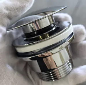 Донний клапан для раковини Zerix BV-03 1 1/4'' універсальний (з/без перел) СLICK-СLACK (Колір хром) (ZX6019) №6