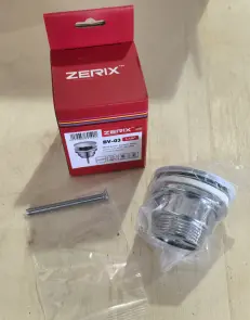 Донний клапан для раковини Zerix BV-03 1 1/4'' універсальний (з/без перел) СLICK-СLACK (Колір хром) (ZX6019) №12