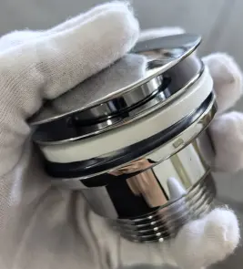 Донний клапан для раковини Zerix BV-03 1 1/4'' універсальний (з/без перел) СLICK-СLACK (Колір хром) (ZX6019) №15