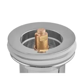Донный клапан для раковины Koer PW-07-01 1 1/4'' с переливом автоматический СLICK-СLACK (Цвет хром) (KR5782) №11