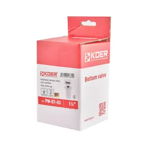 Донный клапан для раковины Koer PW-07-03 1 1/4'' с переливом автоматический СLICK-СLACK (Цвет белый) (KR5783) №11
