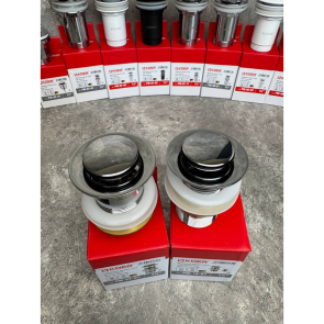 Донный клапан для раковины Koer PW-09-01 1 1/4'' с переливом автоматический СLICK-СLACK (Цвет хром) (KR5796) №3