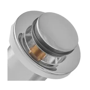 Донный клапан для раковины Koer PW-09-01 1 1/4'' с переливом автоматический СLICK-СLACK (Цвет хром) (KR5796) №7