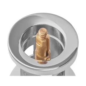 Донный клапан для раковины Koer PW-09-01 1 1/4'' с переливом автоматический СLICK-СLACK (Цвет хром) (KR5796) №15