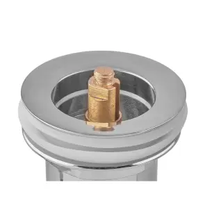 Донний клапан для раковини Koer PW-07-11 1 1/4'' з переливом автоматичний СLICK-СLACK (Біла керам.накл.) (KR5784) №5