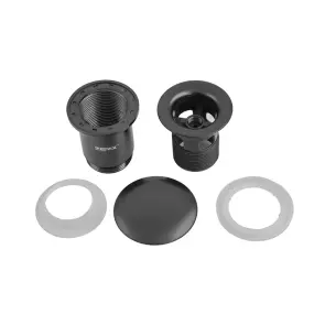 Донний клапан для раковини Zerix BV-01 BLACK 1 1/4'' з переливом автоматичний СLICK-СLACK (Колір чорний) (ZX6016) №3