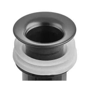 Донний клапан для раковини Zerix BV-01 BLACK 1 1/4'' з переливом автоматичний СLICK-СLACK (Колір чорний) (ZX6016) №5