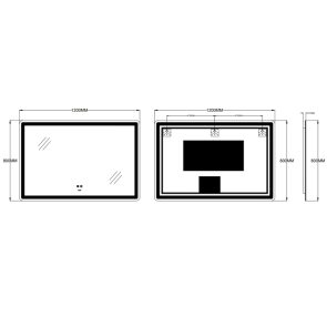 Зеркало Zerix Mirra MR05-120x80 с LED Touch, Anti-fog, димером, регулятором яркости (ZX6061) №4