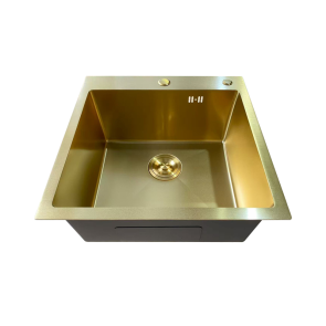 Мийка Mixxus MH5050 Micro Decor Brushed Gold (3.0/0.8) з нерж. сталі (колір матове золото) (MI8214) №3