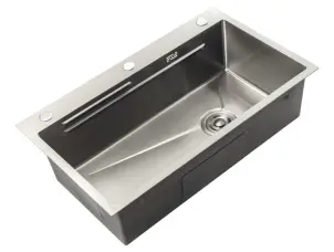Мийка Zerix ZH6845-SET-05 Decor Nano-Silver (3.0/0.8) з нерж. сталі комплект (нержавійка) (ZM5589) №5