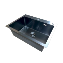 Мойка Mixxus MH5843 Micro Decor Black (3.0/0.8) с нерж. стали (цвет черный) (MI8219)