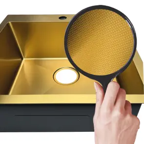 Мойка Mixxus MH5843 Micro Decor Brushed Gold (3.0/0.8) из нерж. стали (цвет матовое золото) (MI8218) №1