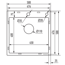 Мойка Mixxus MH5050 Micro Decor SS Color (3.0/0.8) с нерж. стали (цвет нержавейка) (MI8212)