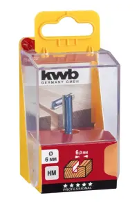 Фреза пазів 6 мм, KWB (754620) №1