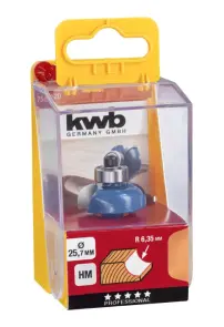 Фреза галтельна з опорним підшипником 25,7 мм, KWB (755920) №1