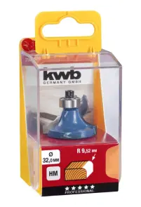 Фреза зкруглююча з опорним підшипником 32 мм, R9.52, KWB (756420) №1