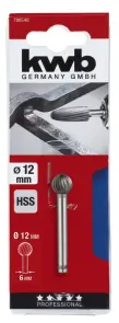 Фреза по металу HSS сферічна, 12х12 мм, KWB (700540) №1
