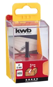 Фреза пазів HSS 6 мм, KWB (750610) №1