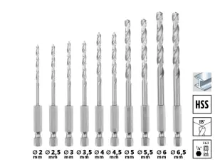 Набор сверл по металлу Einhell HSS, 10 шт, S-Case (108723) №7