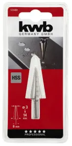 Сверло конусное по металлу HSS, 3-14 мм, хвостовик 8 мм, KWB (525000) №1