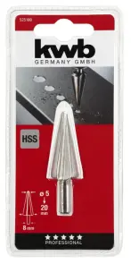 Сверло конусное по металлу HSS, 5-20 мм, хвостовик 8 мм, KWB (525100) №1