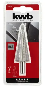 Свердло ступеневу 6-30 мм, хвостовик 10 мм, KWB (525830) №1