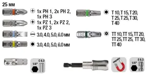 Набір біт 25 мм, 32 шт, Profi KWB (118800) №4